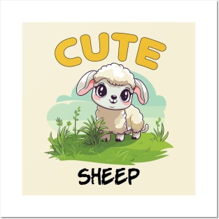 cute baby sheep Posters and Art